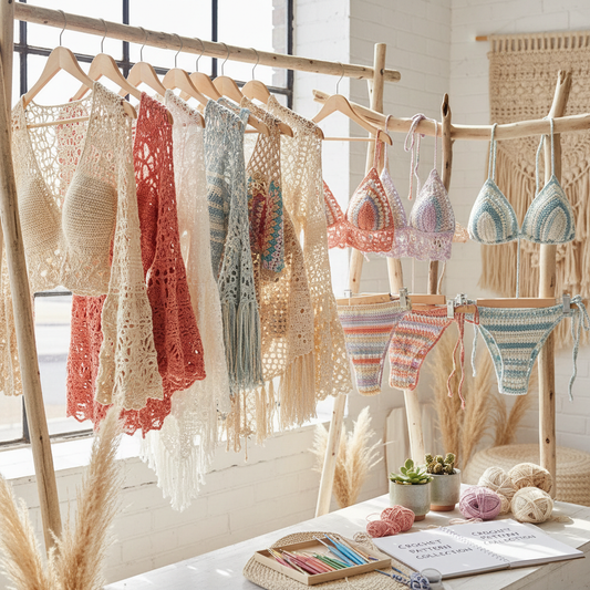 Tops y bikinis en crochet