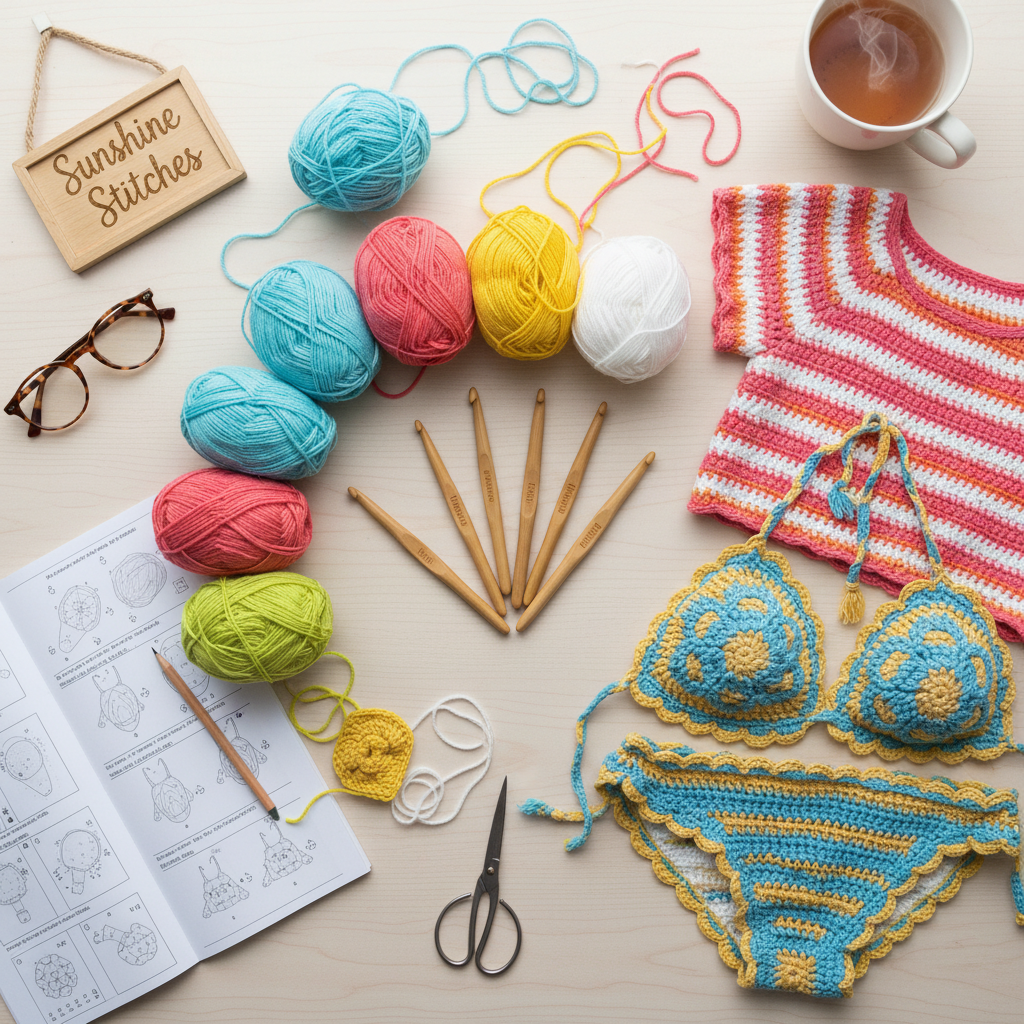 Materiales y patrones de crochet