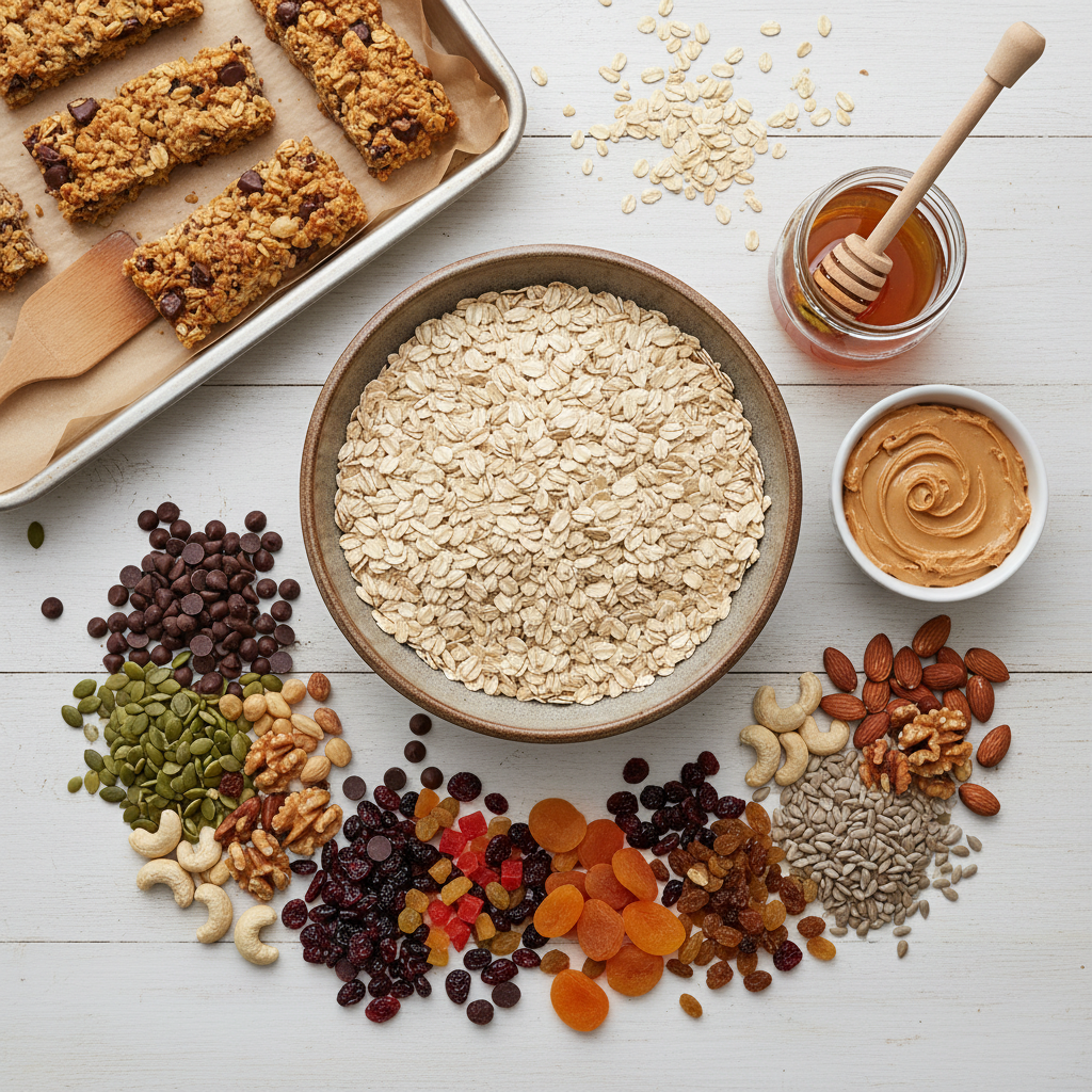 Ingredientes para barritas de cereales