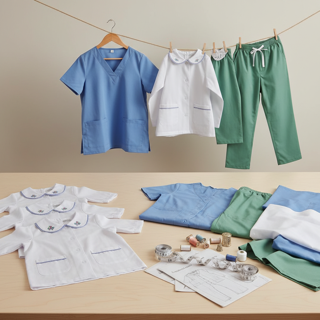 Uniformes escolares y ambos médicos